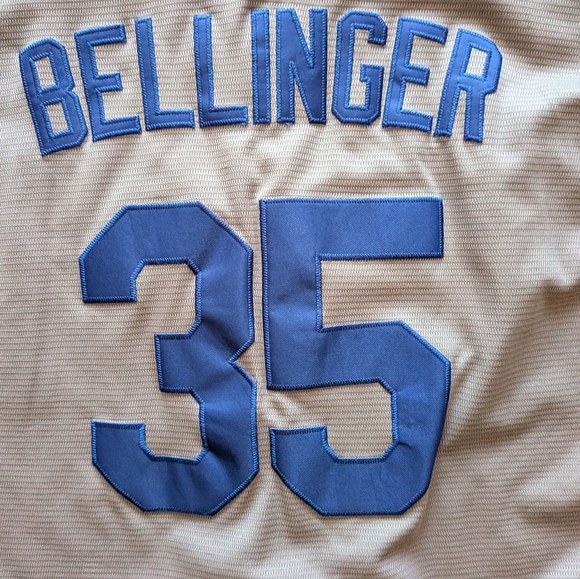 Majestic Gray Jersey with Blue Script - Picture 4 of 7